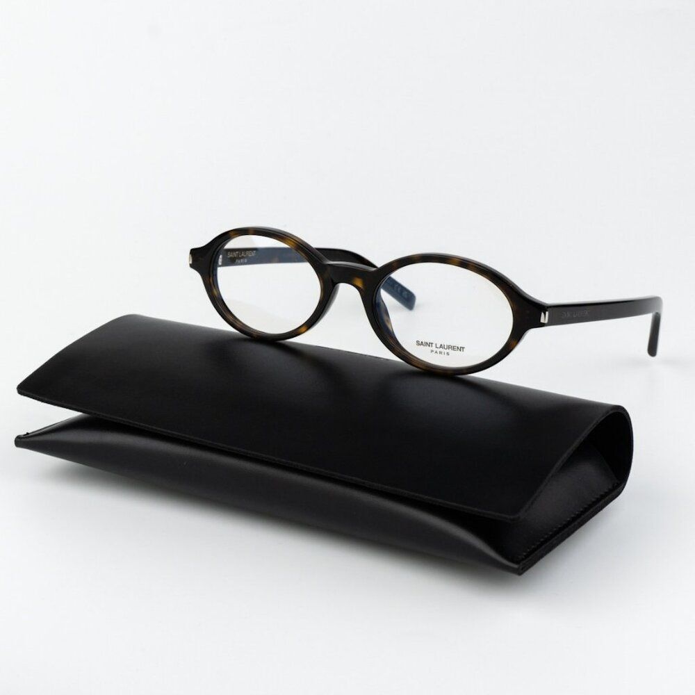 New Saint Laurent Sl751 Jeanne Opt 002 Havana Oval Women Eyeglasses